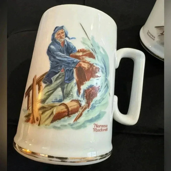 Norman Rockwell Collectors Mug Set Vintage - Picture 4 of 14